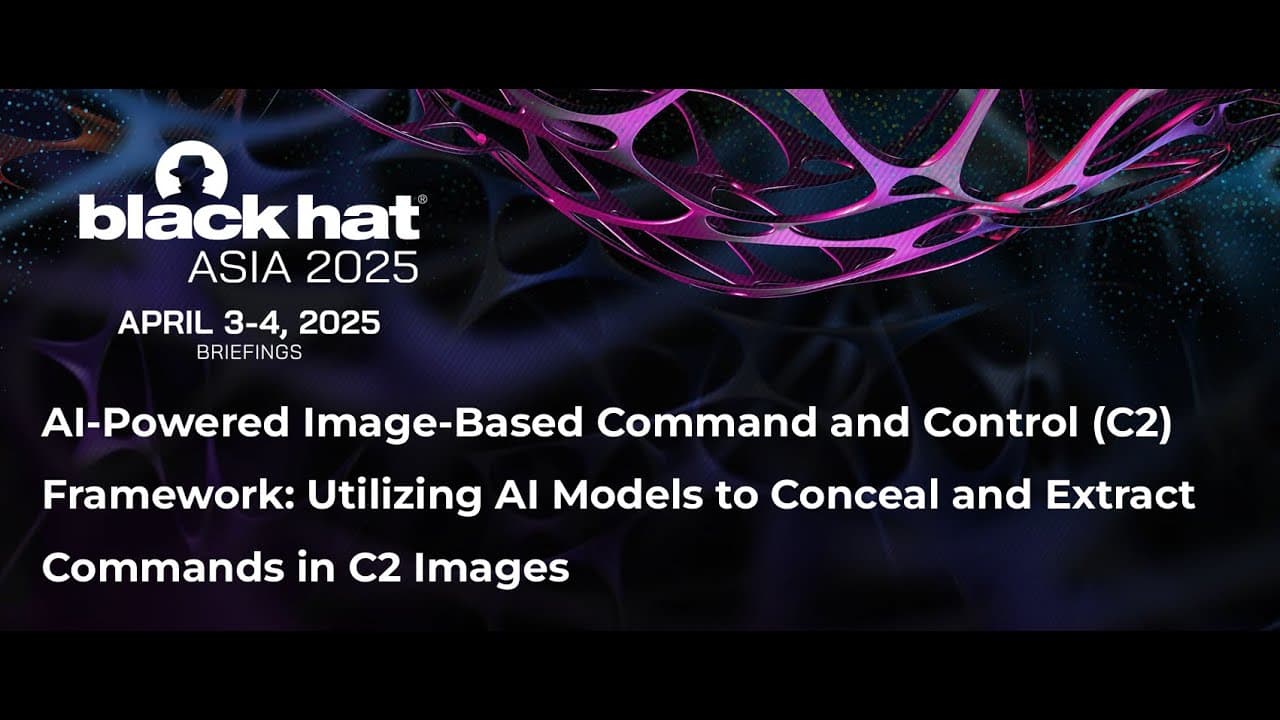New Video from @BlackHatOfficialYT: AI-Powered Image-Based C2 Framework