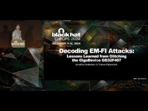 New Video from @BlackHatOfficialYT: EMFI Injection on GD32F407 Microcontroller