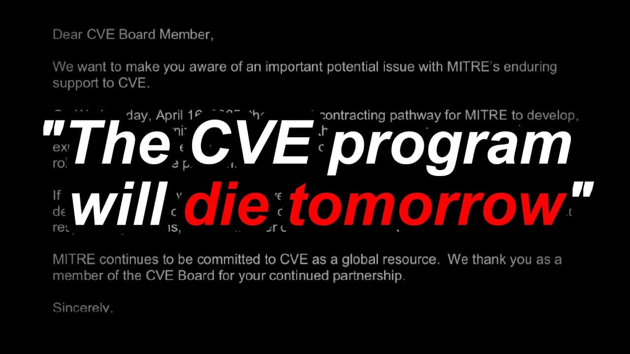 John Hammond Discusses Alarming Situation with CVE Database