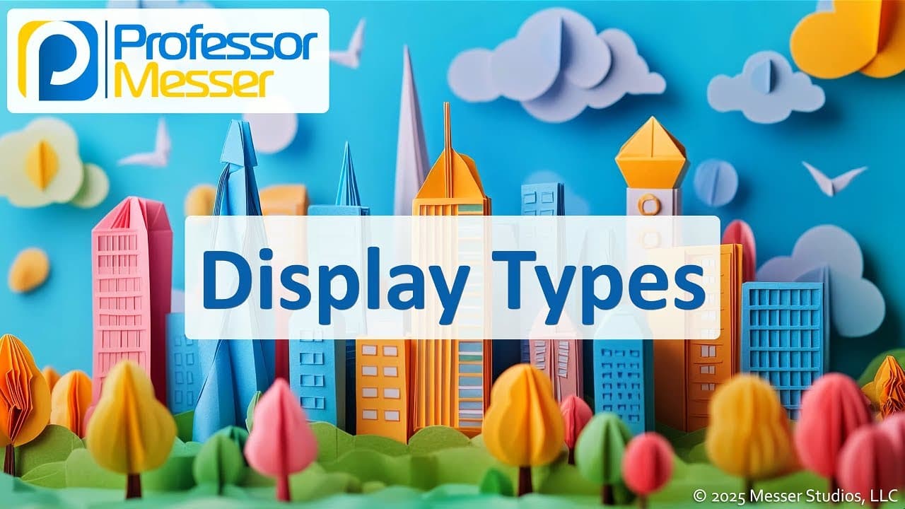 Professor Messer Explores LCD and OLED Screen Technologies