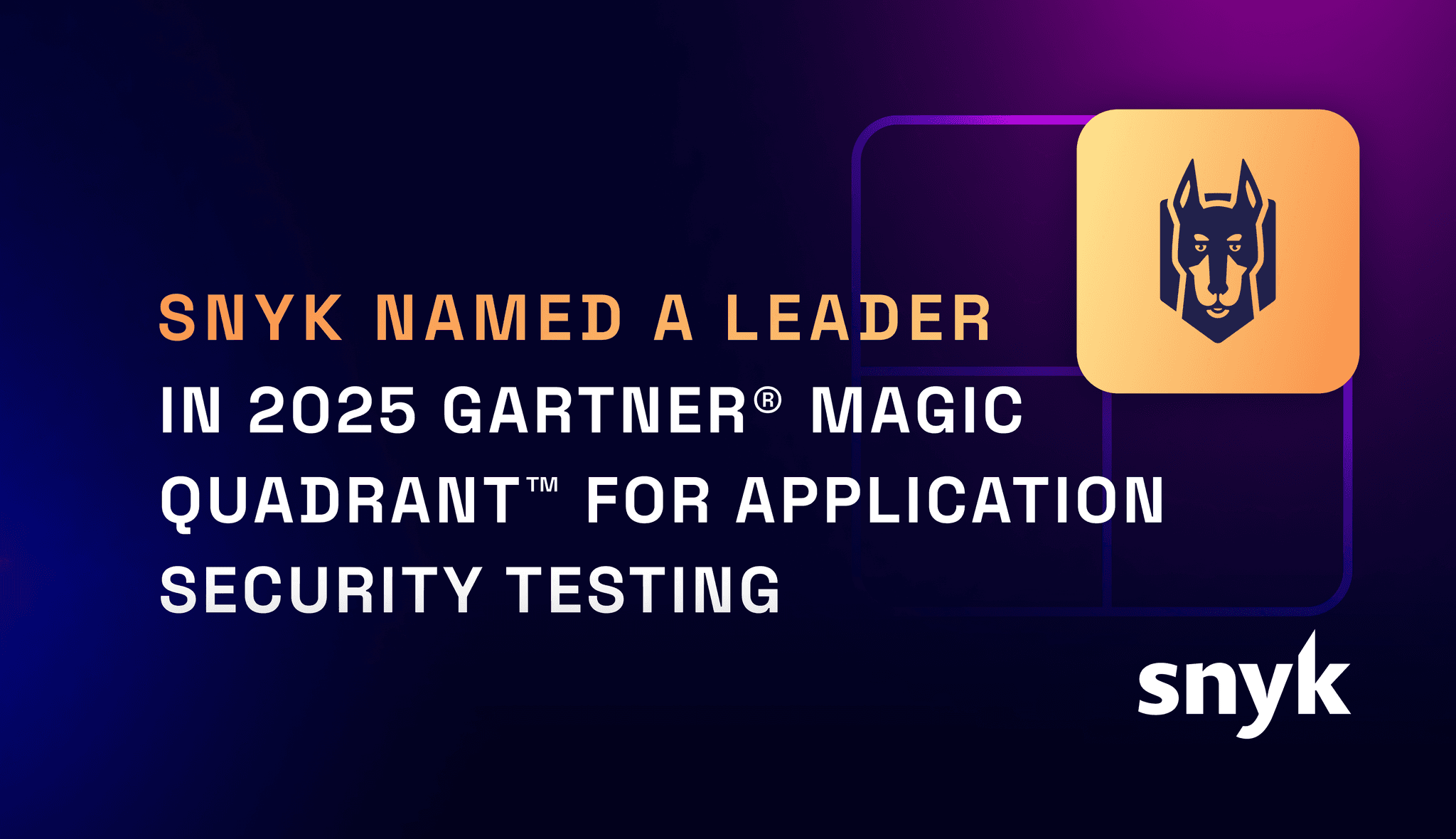 Snyk Recognized as a Leader in 2025 Gartner Magic Quadrant for Application Security Testing