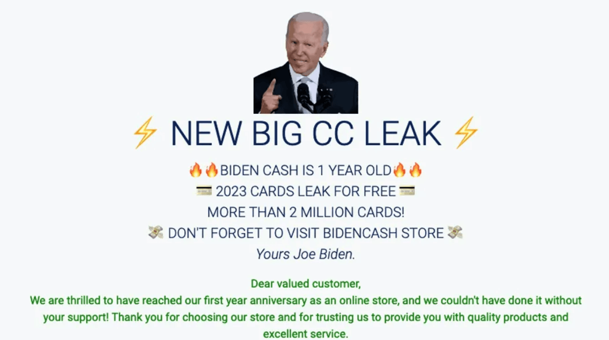 U.S. and Dutch Authorities Dismantle 145 Domains Linked to BidenCash Cybercrime Platform
