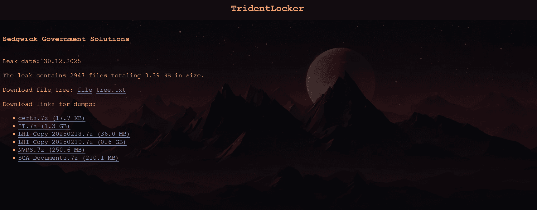 Sedgwick Confirms Data Breach Following TridentLocker Ransomware Attack