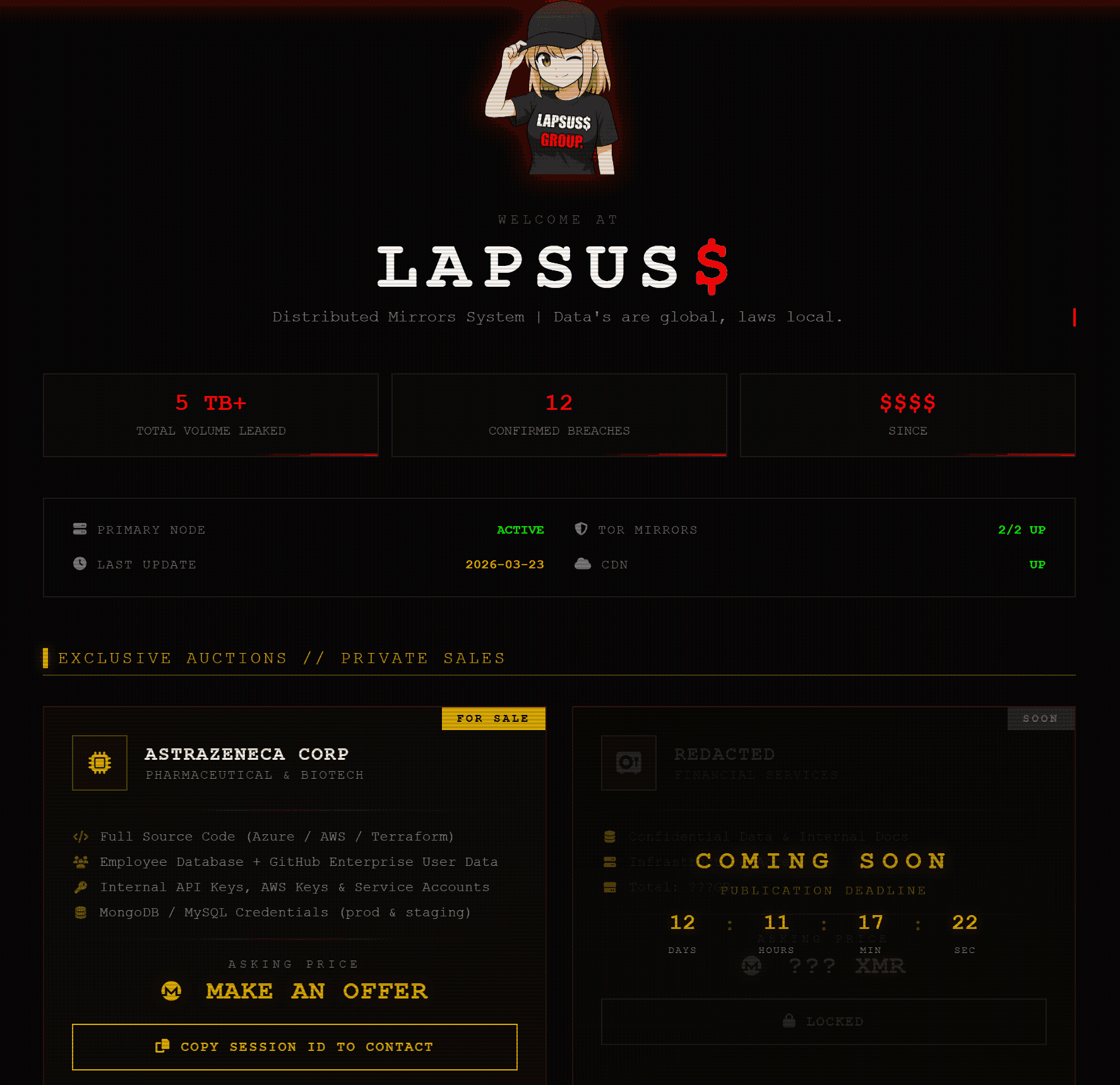 Cybercrime Group Lapsus$ Claims to Have Hacked AstraZeneca