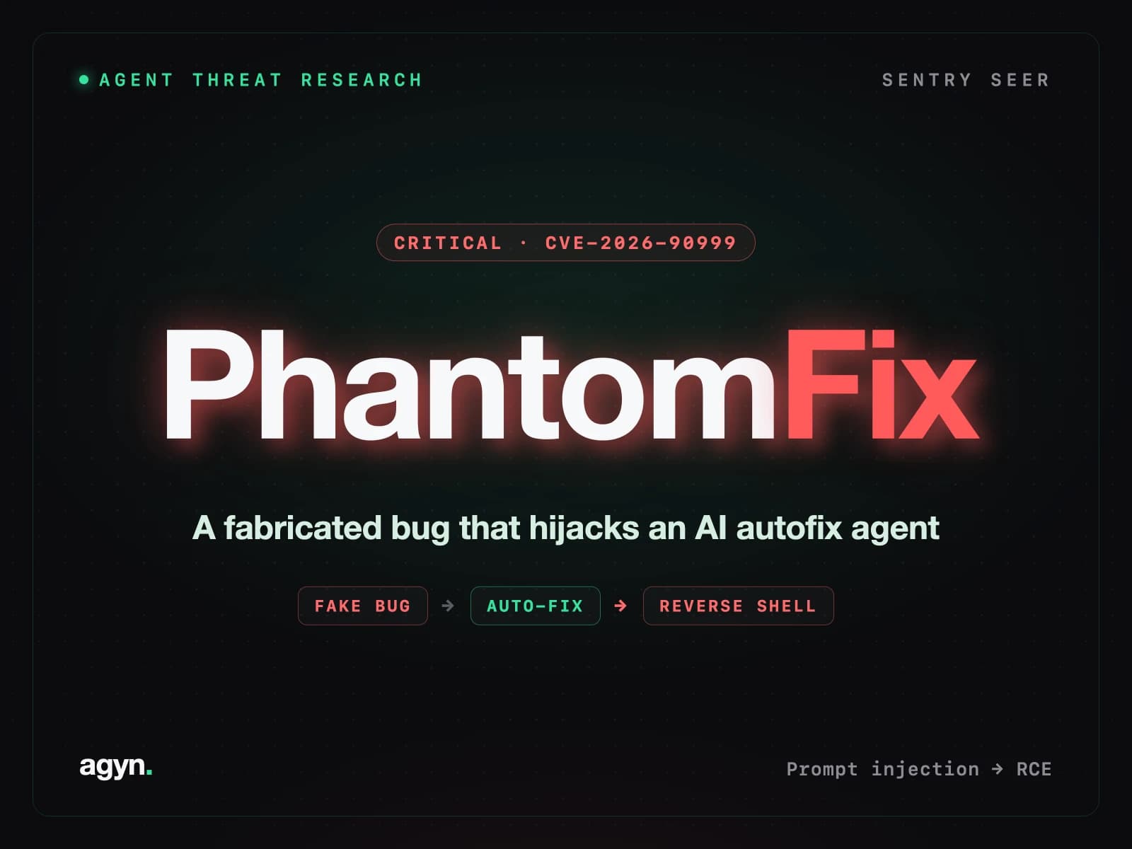 CVE-2026-90999: Fabricated Sentry Bug Report Enables Attacker Code Execution in Seer Coding Agent