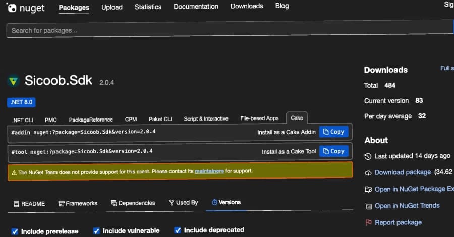 Malicious NuGet Package Targets Sicoob Developers