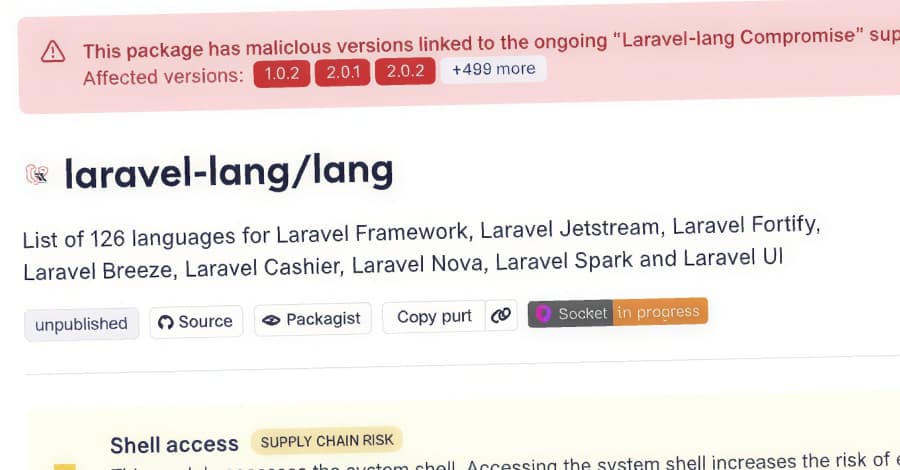 Laravel-Lang PHP Packages Compromised in Supply Chain Attack