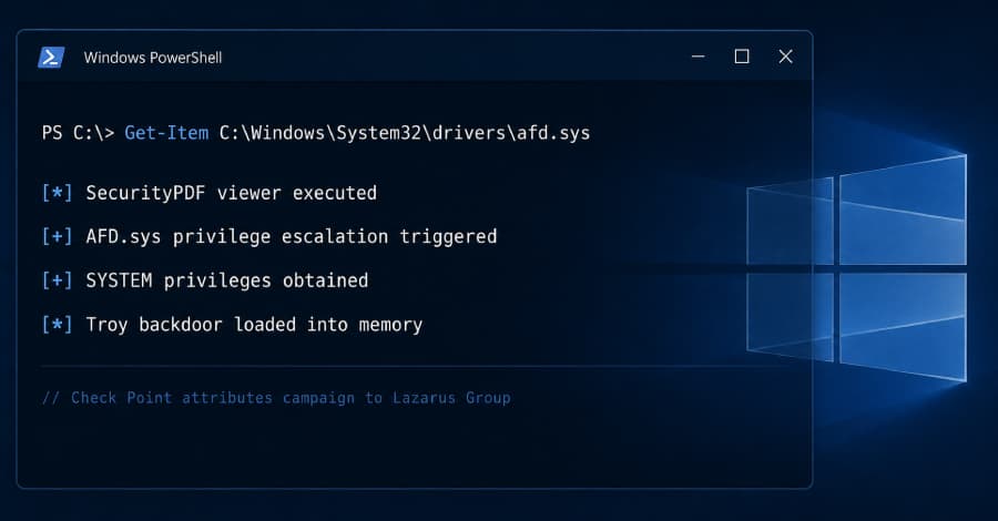 Lazarus Group Exploits Windows Zero-Day to Deploy Undocumented Backdoor in Cyber Espionage Campaign