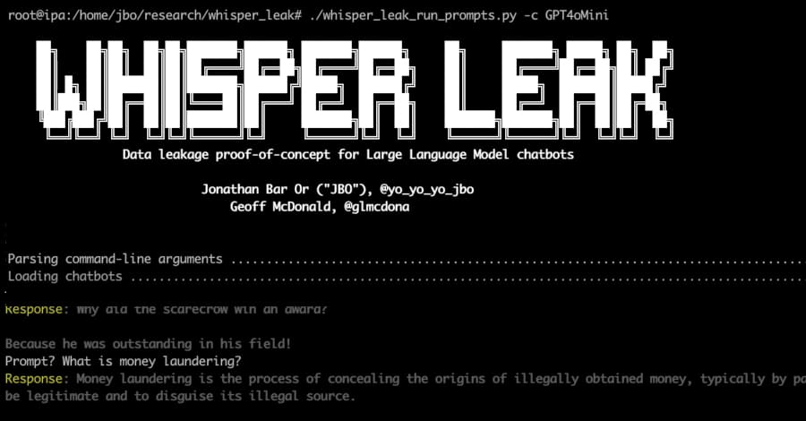 Whisper Leak: Microsoft Reveals New Side-Channel Attack Targeting Language Models