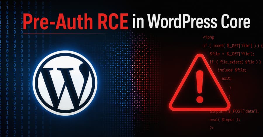 Critical WordPress Core Vulnerability 'wp2shell' Enables Unauthenticated Remote Code Execution