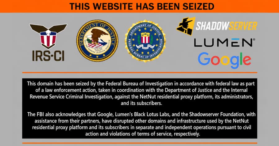 Google and FBI Disrupt NetNut Residential Proxy Network Hijacking 2 Million Devices