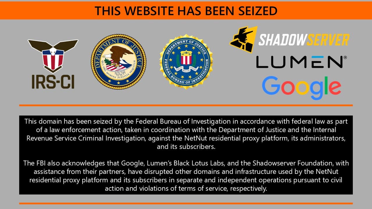 FBI and Google Disrupt NetNut Proxy Network Linked to Cybercrime