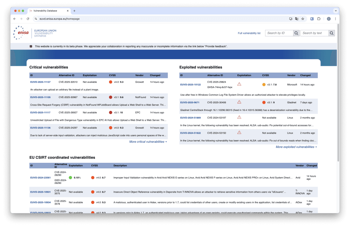 EU Launches Vulnerability Database Following Last-Minute Decision on CISA-MITRE Contract Extension
