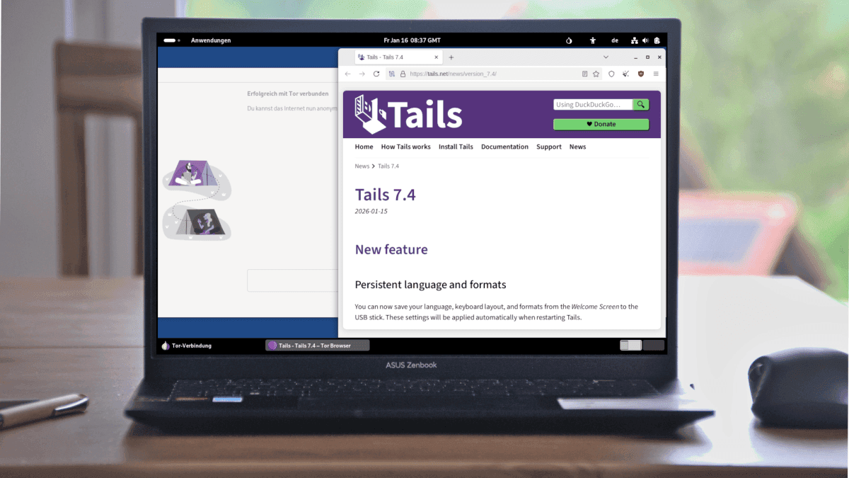 Tails 7.4 Anonymous Linux Distribution Released with Minor Fixes