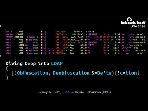 New Video from @BlackHatOfficialYT Explores LDAP Protocol and Cybersecurity
