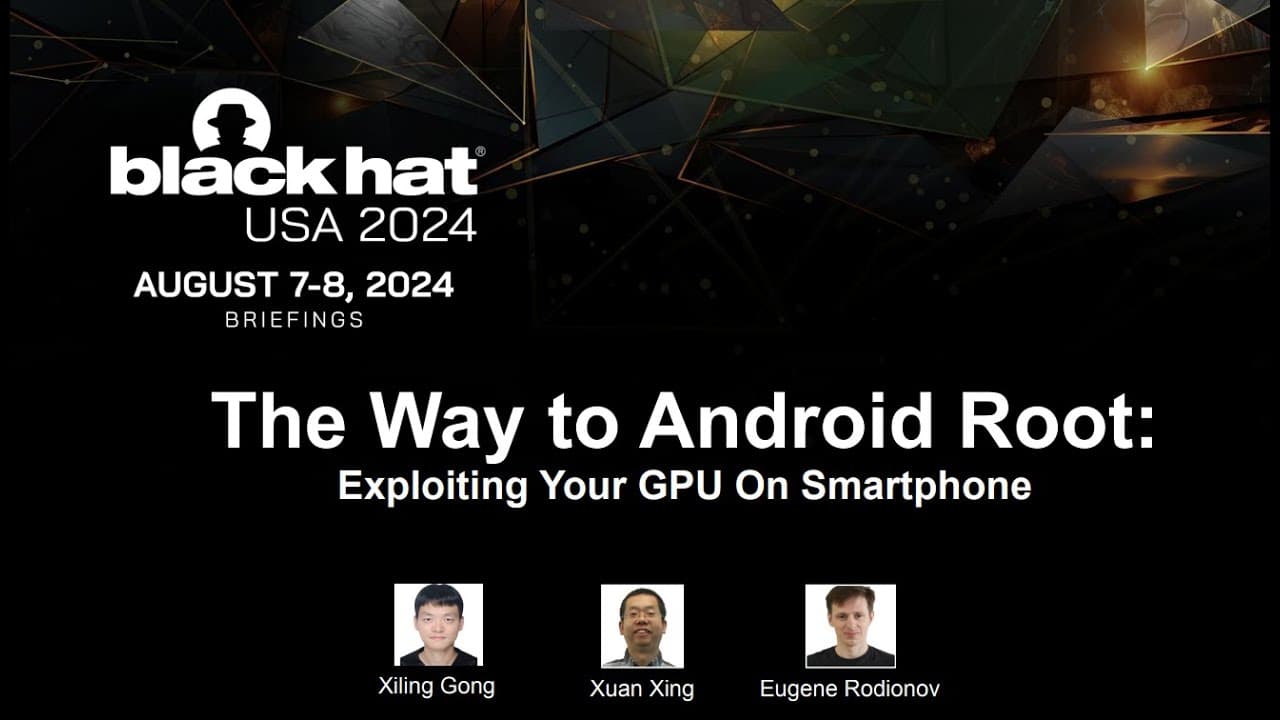 New Video from @BlackHatOfficialYT: Exploiting GPU Vulnerabilities on Smartphones
