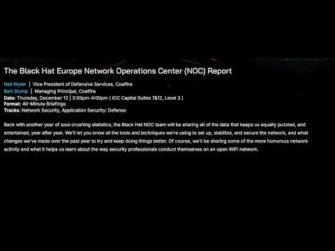 New Video from @BlackHatOfficialYT: Behind the Scenes of Black Hat Network Management