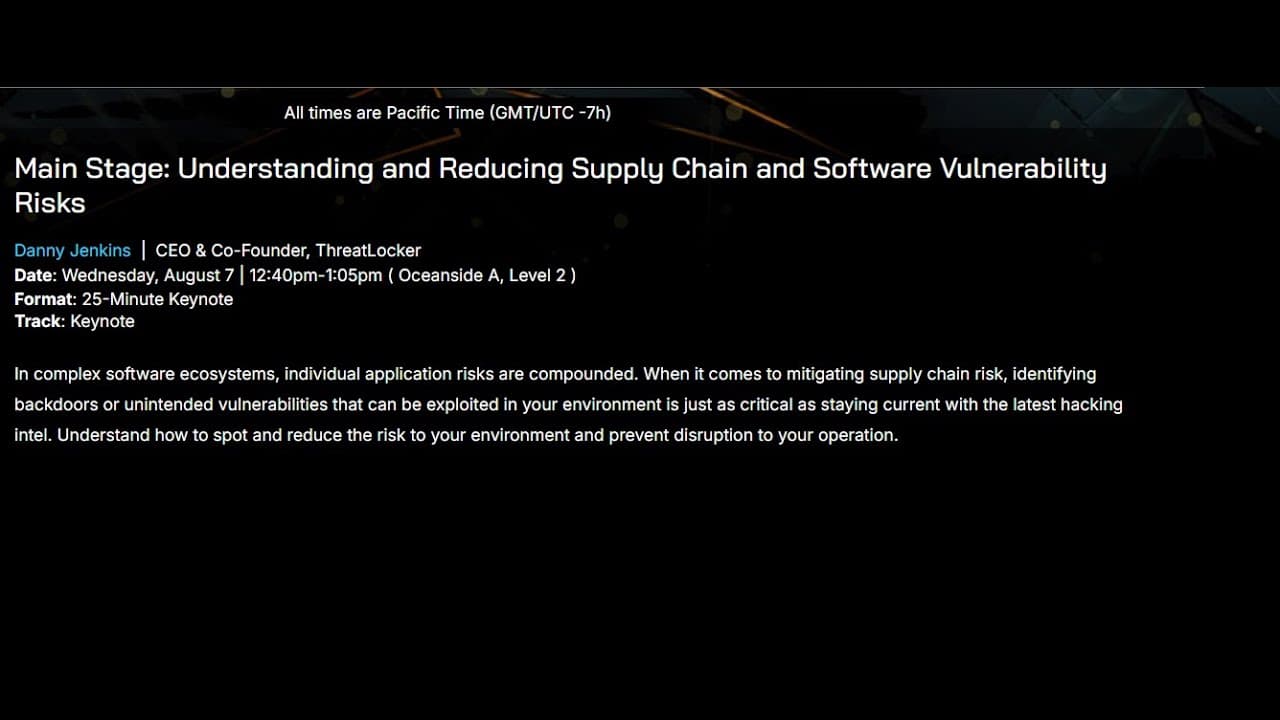 New Video from @BlackHatOfficialYT: A Fresh Perspective on Supply Chain Risk Management