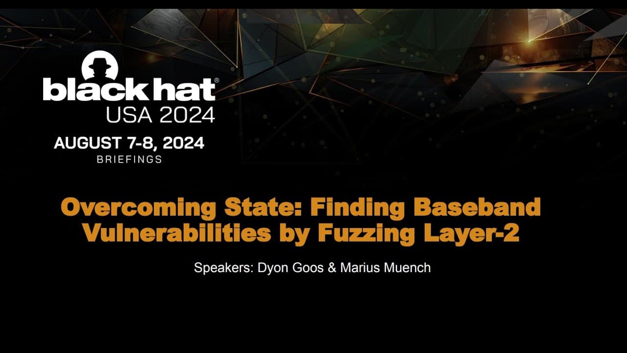 New Video from @BlackHatOfficialYT Explores Smartphone Baseband Vulnerabilities