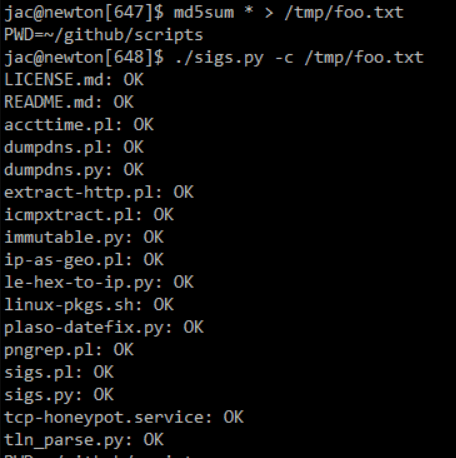 Author Updates sigs.py Script with Verification Mode