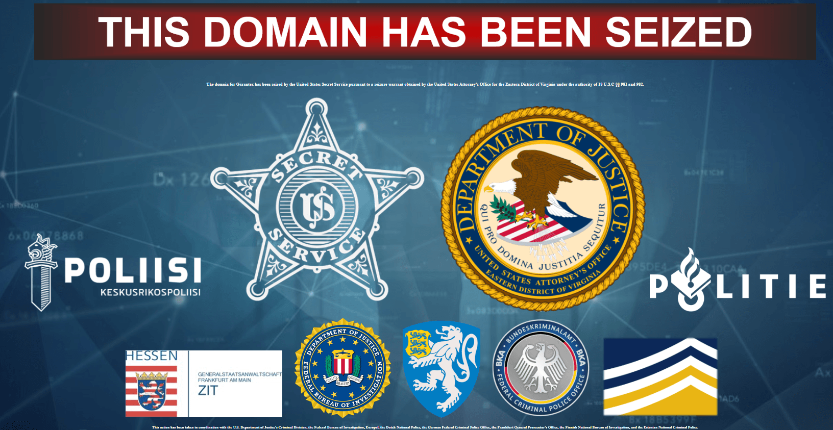 International Operation Seizes Domain of Sanctioned Russian Crypto Exchange Garantex