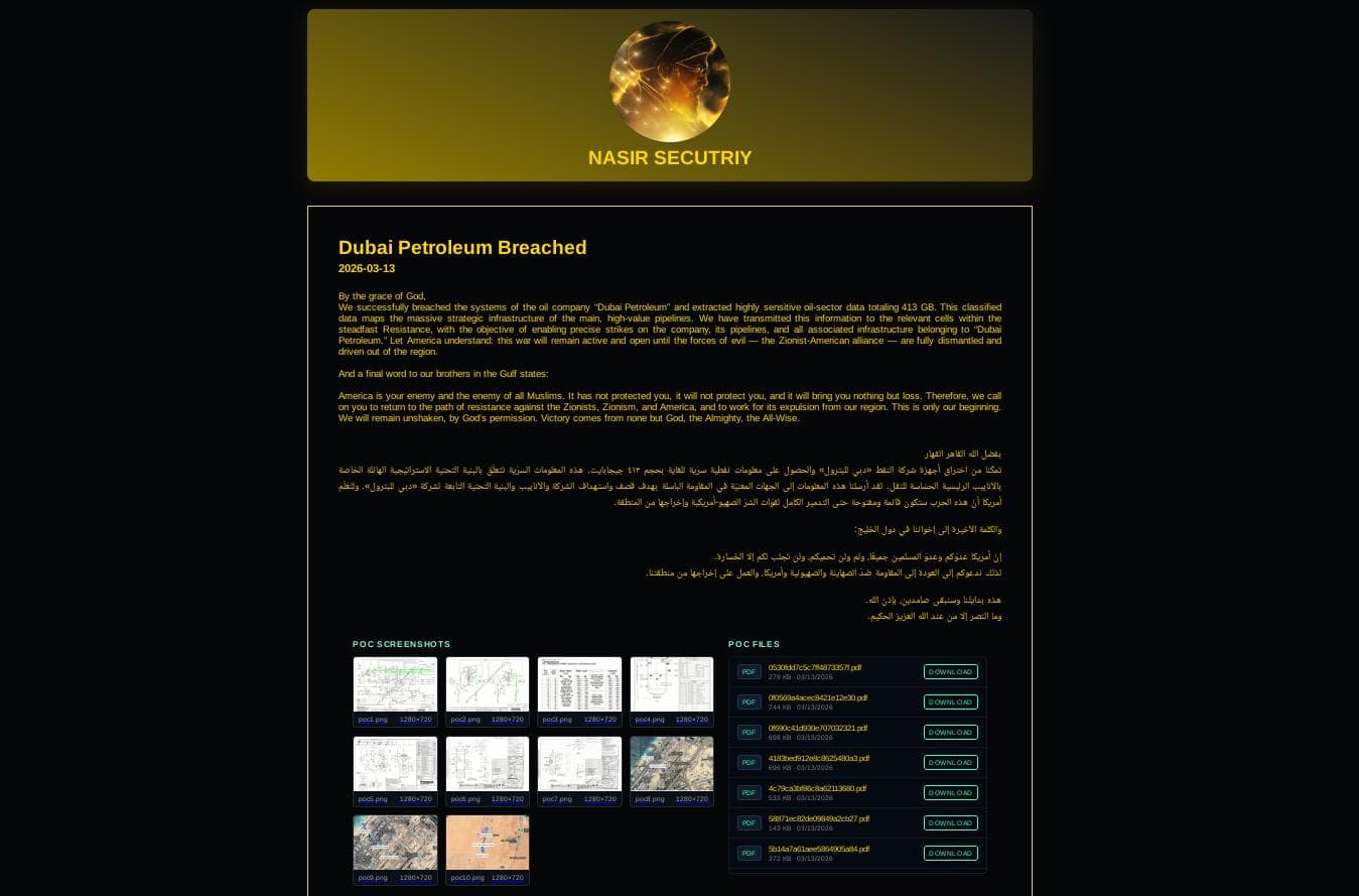 Pro-Iranian Nasir Security Group Targeting Energy Companies in Gulf Region