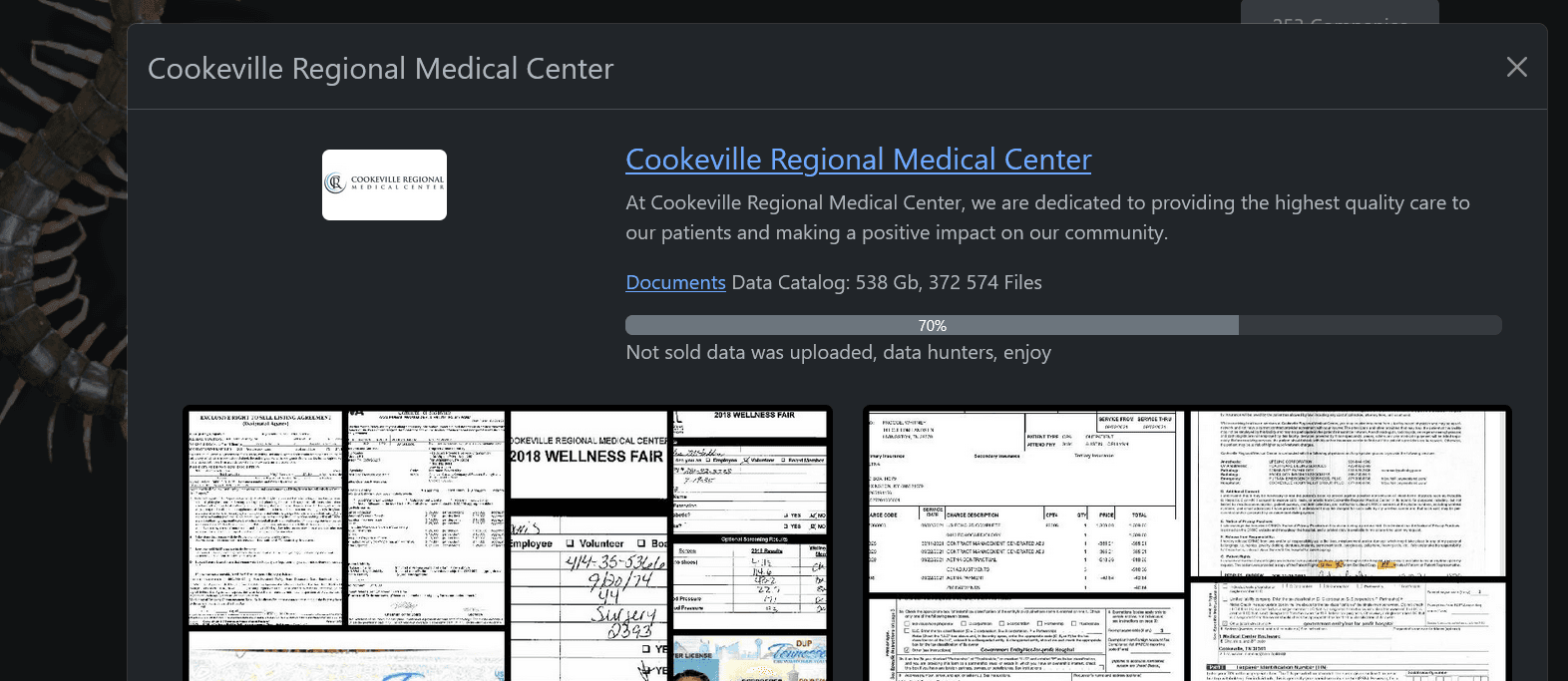 Ransomware Attack on Cookeville Regional Medical Center Affects 337,917 Individuals