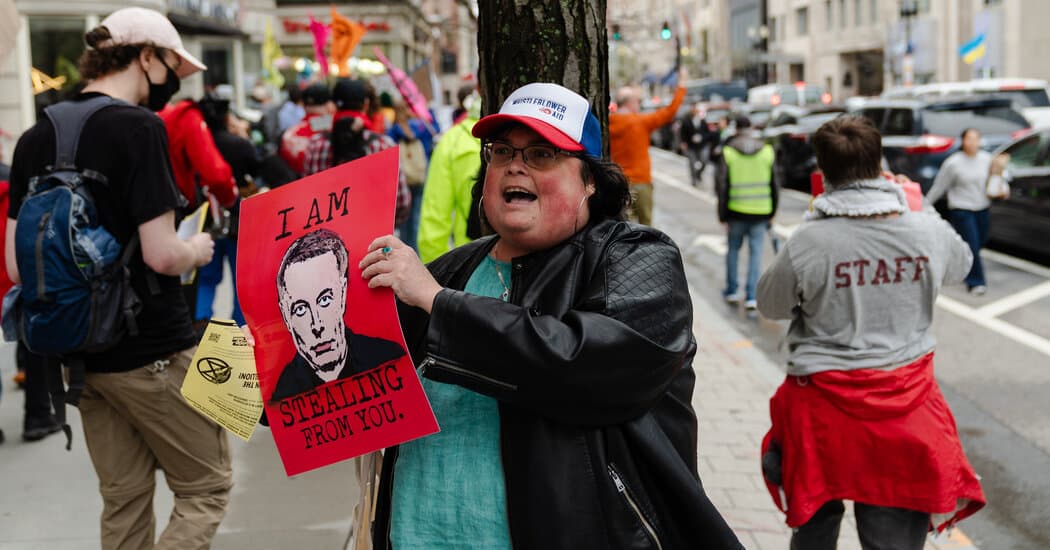 Tesla Takedown Activists Plan to Expand Actions Beyond Showroom Protests