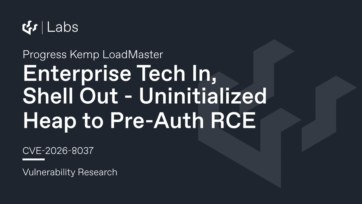 Critical Vulnerability in Progress Kemp LoadMaster Leads to Pre-Auth RCE (CVE-2026-8037)