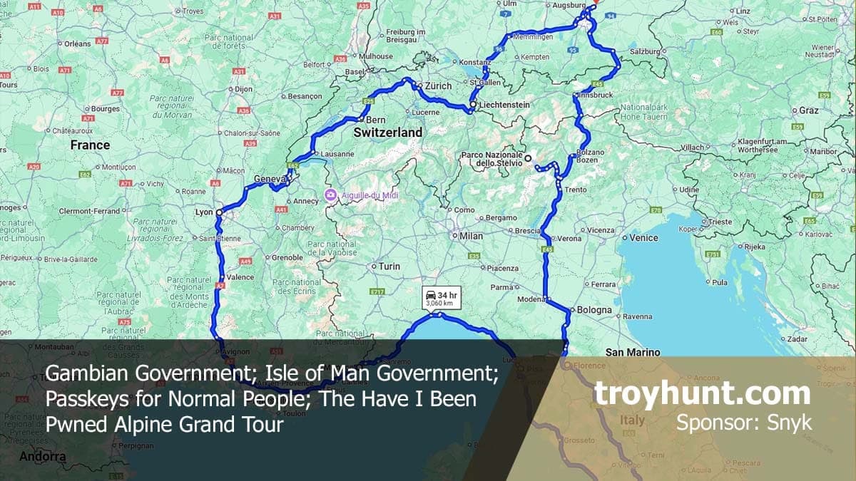 Troy Hunt Announces the Start of the Have I Been Pwned Alpine Grand Tour